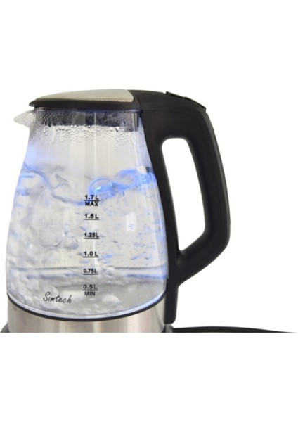 Cam Kettle 1,7 Litrelik, Şık ve Kullanışlı, Beyaz Renkli, Dayanıklı ve Pratik Kullanım fırsatları