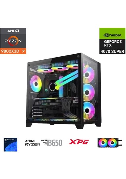 Ryzen 7 9800X3D 32GB Ddr5 1tb M.2 Rtx 4070 Super B650 750W 240M