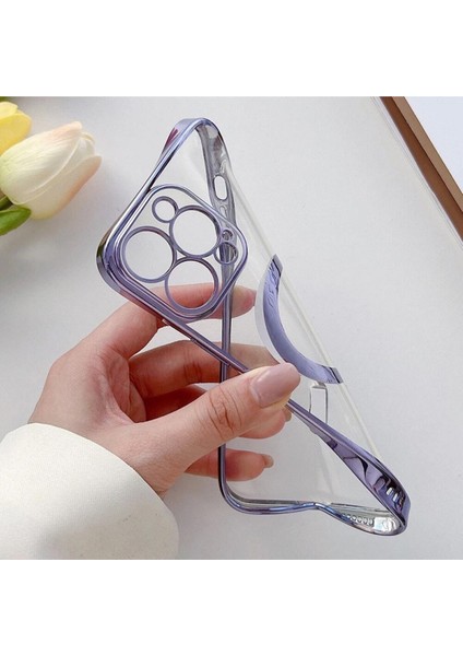 Apple iPhone 13 - 14 Kılıf Kamera Lens Korumalı Magsafe Şarj Kilifi Şeffaf Renkli Yumuşak Kapak fırsatları