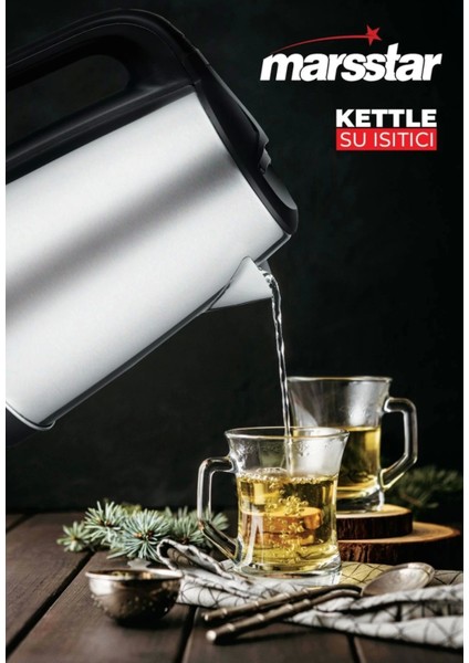 Çelik Su Isıtıcı Kettle 2,2 Lt, Şık ve Dayanıklı Mutfak Gereci modelleri