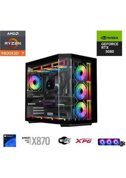 Ryzen 7 9800X3D 32GB Ddr5 2tb M.2 Rtx 5080 X870 Wıfı 1000W 360M
