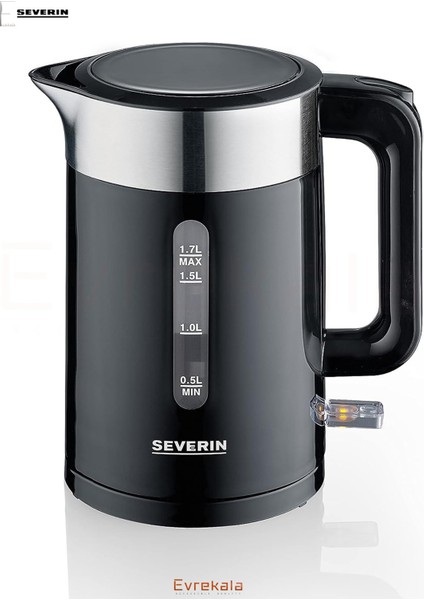 Siyah Su Isıtıcı, Şık ve Dayanıklı, Modern Tasarım, Evrekala Shop