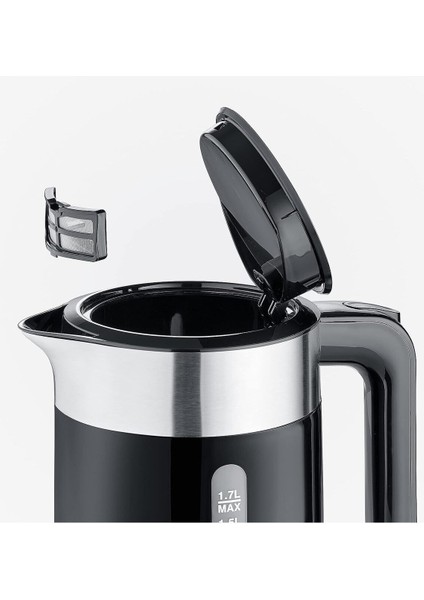 Siyah Su Isıtıcı, Şık ve Dayanıklı, Modern Tasarım, Evrekala Shop fiyatları