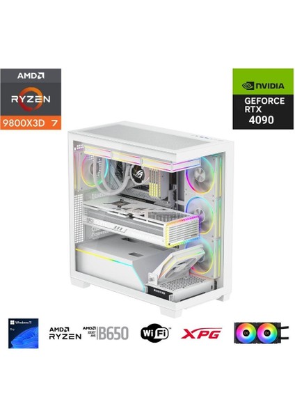 Ryzen 7 9800X3D 32GB Ddr5 1tb M.2 Rtx 4090 B650 Wıfı 850W 240M