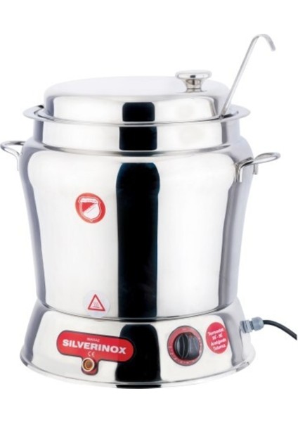 Büyük 9 Litre Çorba Isıtıcı ve Kazan, Beyaz Renkli, Dayanıklı ve Pratik Kullanım