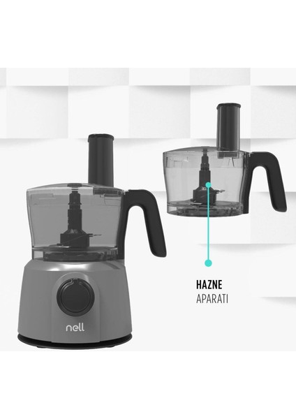 Hızlı ve Çok Fonksiyonlu Mutfak Robotu, Siyah, Yüksek Performansli, Kullanışlı, Dayanıklı