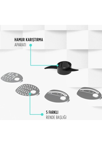 Hızlı ve Çok Fonksiyonlu Mutfak Robotu, Siyah, Yüksek Performansli, Kullanışlı, Dayanıklı