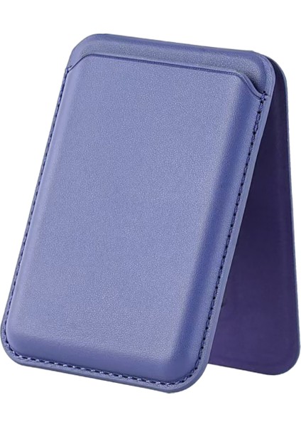 Tmw4 Magsafe Uyumlu Kart Taşıma ve Telefon Stand Özellikli Katlanabilir Manyetik Deri Cüzdan Kartlık
