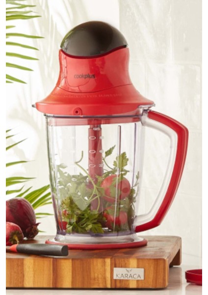 Kırmızı Retro Doğrayıcı Xxl 4001, Pratik ve Şık Mutfak Aleti indirimleri