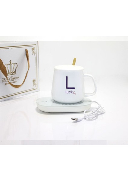 Beyaz Elektrikli Isıtıcı Kupa Bardak, Sıcak Tutar ve Keyifli Anlar Için