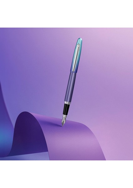 Wizdesign (Yeni) 9430-0 Vfm Expressıon Dolma Kalem Sedefli Mavi - Mor Degradeli (Isme Özel - Kutulu) modelleri