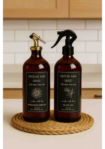 2 Li Vintage Ayçiçek Yağı Zeytinyağı Airfryer Fıs Fıs ve Dökme Yağlık Plastik