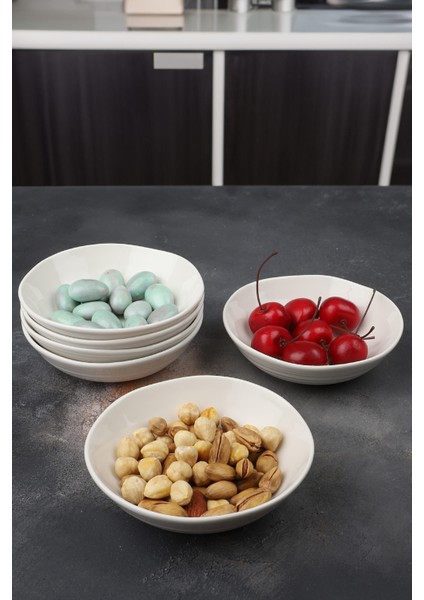 Seashell 6'lı Porselen Çerezlik Kase 12 cm