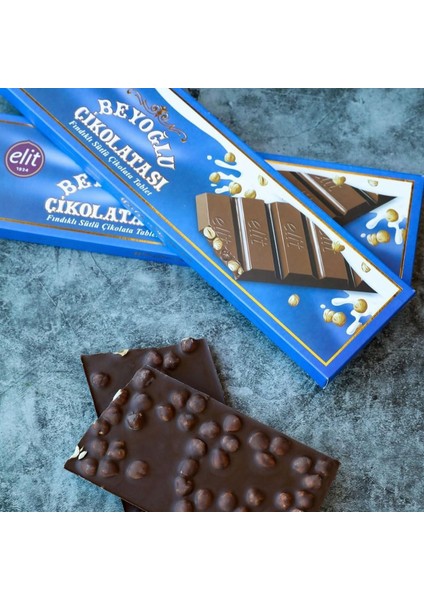 Meşhur Beyoğlu Çikolatası Fındıklı Sütlü Tablet Çikolata 300g 2li Set (2x300g) Glutensiz indirimleri