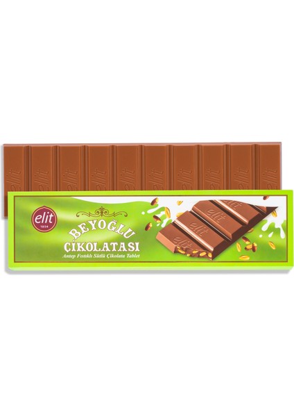 Meşhur Beyoğlu Çikolatası Antep Fıstıklı Sütlü Tablet Çikolata 300g 2li Set (2x300g) Glutensiz fırsatları