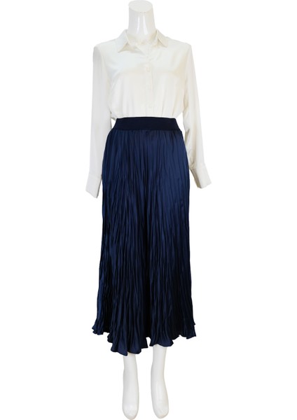 5443 Sentez Saten Kırıştırma Etek