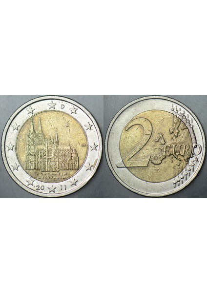 Almanya 2 Euro 2011 Sirkülasyon Hatıra-Nordrhein Westfalen.