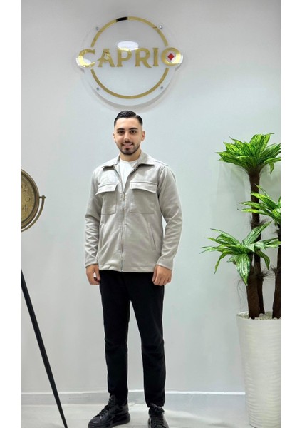 Erkek Yeni Sezon Regular Ithal Süet Kumaş Içi Şardonlu Fermuarlı Ceket modelleri