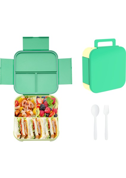 Üstü Açılır El Tipi Öğrenci Bölmeli Kapalı Beslenme Çantası Mikrodalgada Kullanılabilir (Yurt Dışından)
