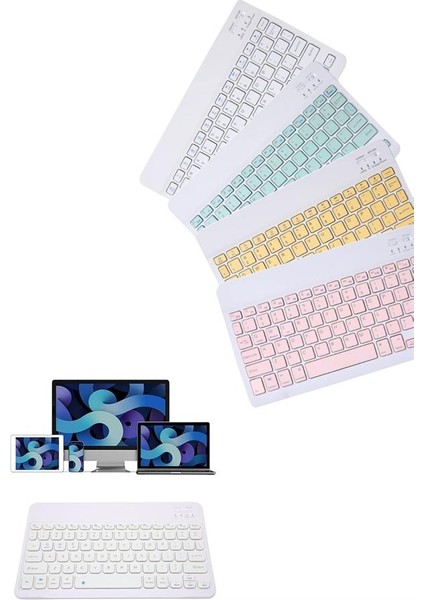 Msa-Shop Android ve Ios Uyumlu Bluetooth Kablosuz Türkçe Q Klavye Renkli fırsatları