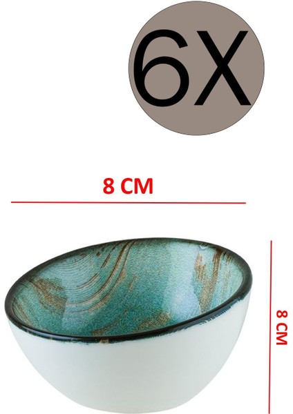 Madera Mint Vanta Kase 8 cm 60 cc 6'lı Takım MDRMTVNT8KS