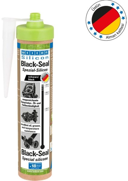 Green Tube Black Seal (Sıvı Conta ) 280 Ml, Yağa Veya Grese Dayanıklı Dolgu Macunu