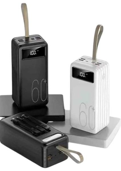 Msa-Shop Hızlı Şarj 4 Çıkışlı Powerbank 60.000 Mah Taşınabilir Dijital Göstergeli modelleri
