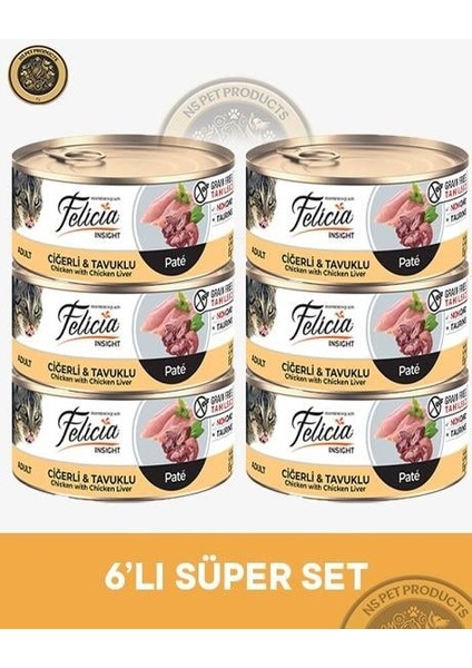Ciğerli-Tavuklu Yetişkin Kedi Konservesi 6X85GR fiyatları