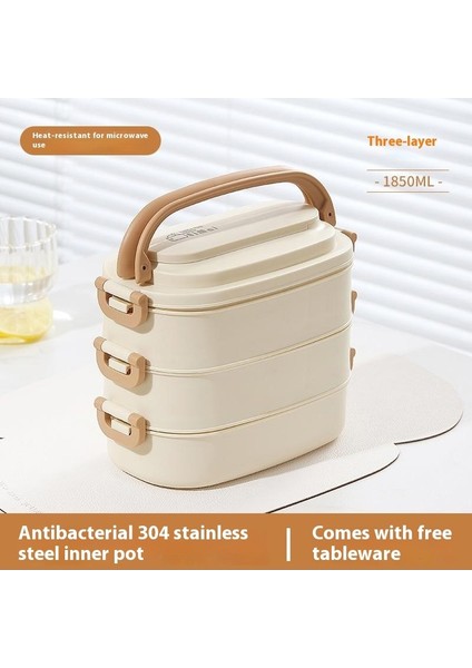 304 Paslanmaz Çelik Çok Katmanlı Büyük Kapasiteli Öğrenci Yemek Kutusu (Yurt Dışından)