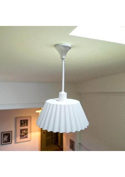 Ceresshop Modern Tasarımlı 3D Baskı Dekoratif Tavan Avizesi – Beyaz fiyatları