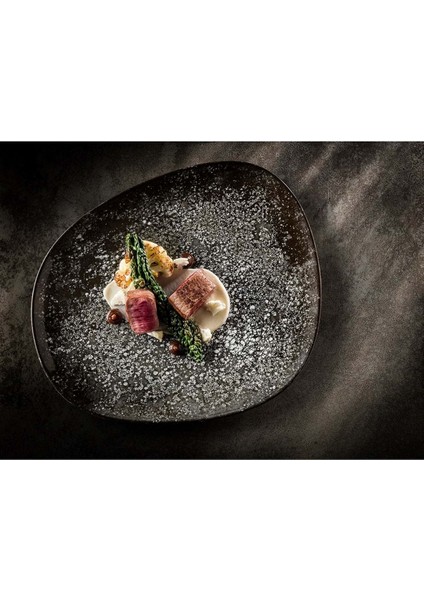 Cosmos Black Vago Düz Servis Tabağı 24 cm 6 Kişilik fiyatları