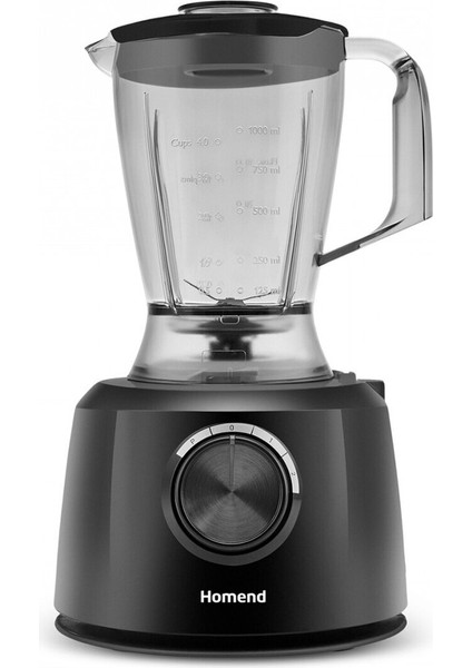 Siyah Çok Fonksiyonlu Smoothie Hazneli Çok Amaçlı Mutfak Robotu