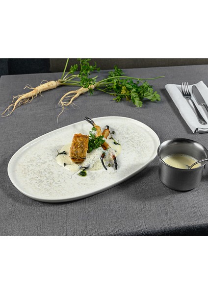 Lunar Beyaz 34 cm Oval Servis S-MT-LUNHYG34OV (1 Adet)