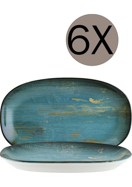 Madera Mint Gourmet Oval Kayık Tabak 19*11 cm 6'lı Takım MDRMTGRM19OKY