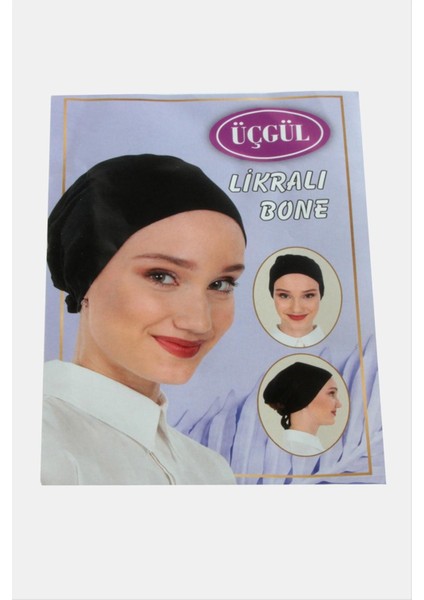 Allzey Likralı Bağlamalı Düz Bone-Krem