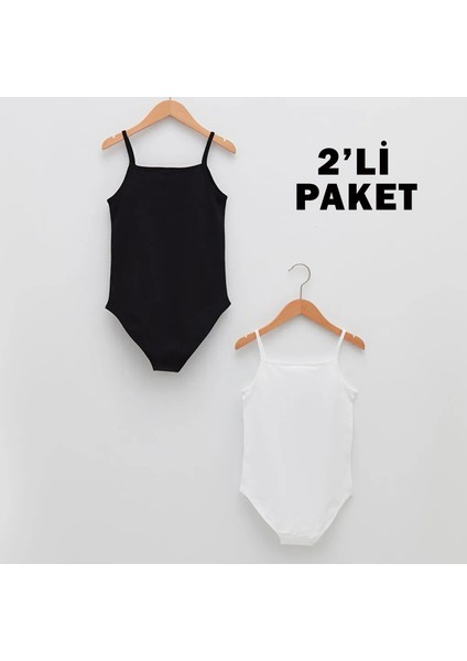 Kız Çocuk Ip Askılı Çıtçıtlı Body 4523 2'li Paket fiyatları