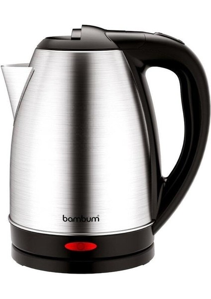 Paslanmaz Çelik Kettle 1-2l 2000W Bordo 2 Yıl