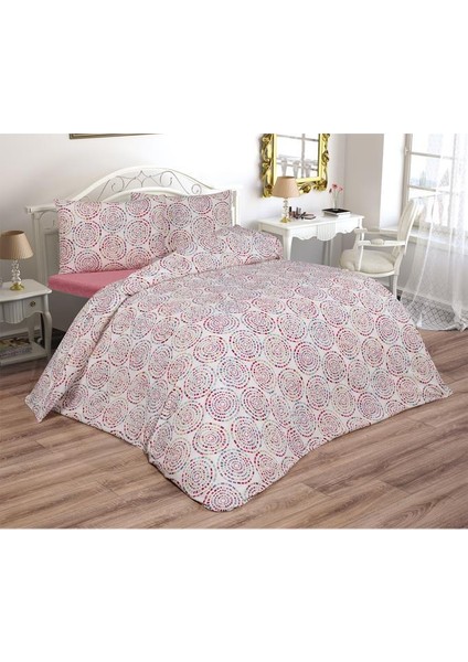 Vivi Çift Kişilik Lastikli Çarşaflı Nevresim Takımı Kırmızı fiyatları