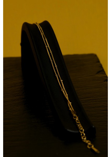 Çift Sıra Dorika Model Kadın Çelik Bileklik modelleri