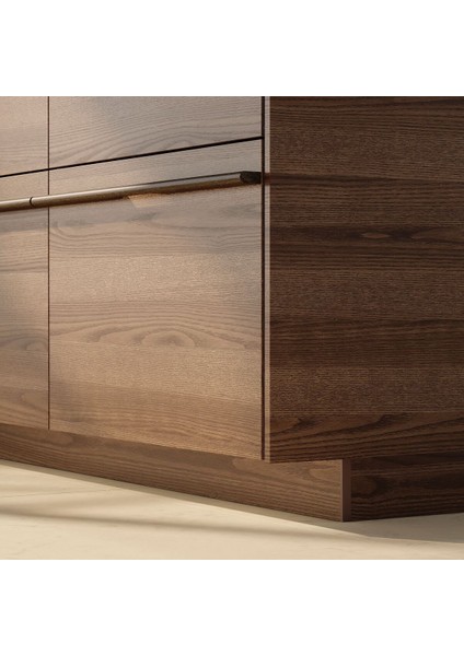 Süpürgelik, Koyu Kahve-Dişbudak Görünümlü, 220X8 cm modelleri