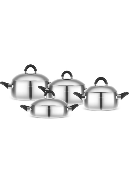 Fuji Indüksiyon Tabanlı 8 Parça Çelik Tencere Seti