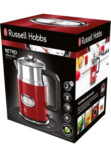 Retro Tasarımlı Kırmızı Elektrikli Su Isıtıcı, Şık ve Pratik Kullanım fiyatları