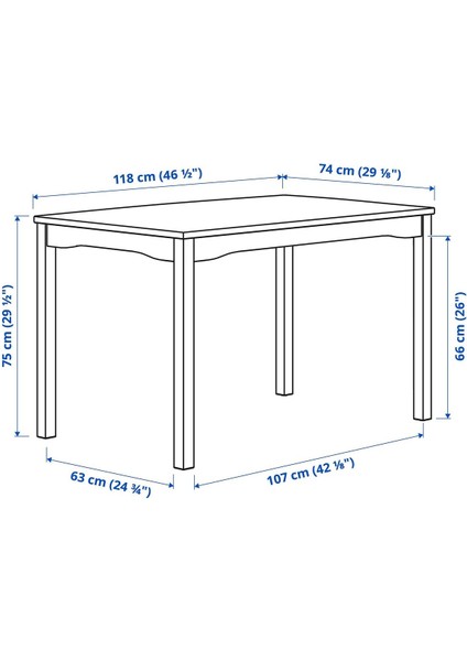 Mutfak Masası, Gri, 118X74 Cm, 4 Kişilik fırsatları