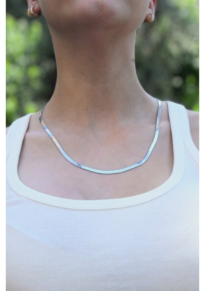 Italyan Ezme Model Unisex Çelik Zincir Kolye 4 mm fiyatları