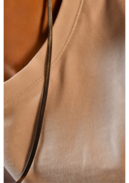 Italyan Ezme Model Unisex Çelik Zincir Kolye 4 mm fırsatları