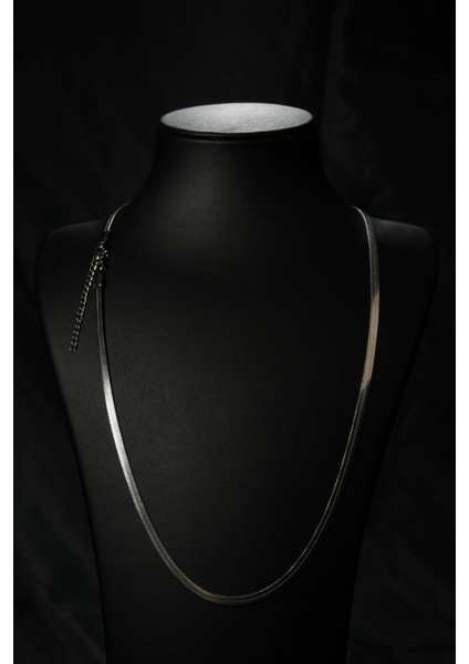 Italyan Ezme Model Unisex Çelik Zincir Kolye 4 mm indirimleri