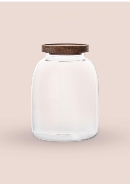 Ahşap Kapaklı Cam Kavanoz 14X19 cm CAM0505 modelleri