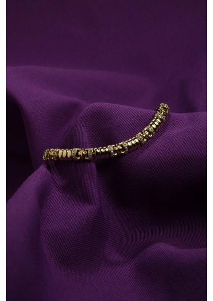 Xp Altın Kaplama Zirkon Taşlı Tırtıl Model Kadın Çelik Görünümkü Xp Zincir Bileklik fiyatları