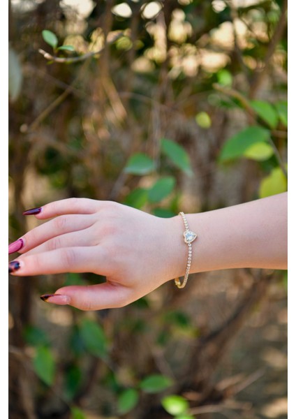 Kalpli Zirkon Taşlı Yuvarlak Sıralı Kadın Çelik Görünümlü Xp Zincir Bileklik fırsatları