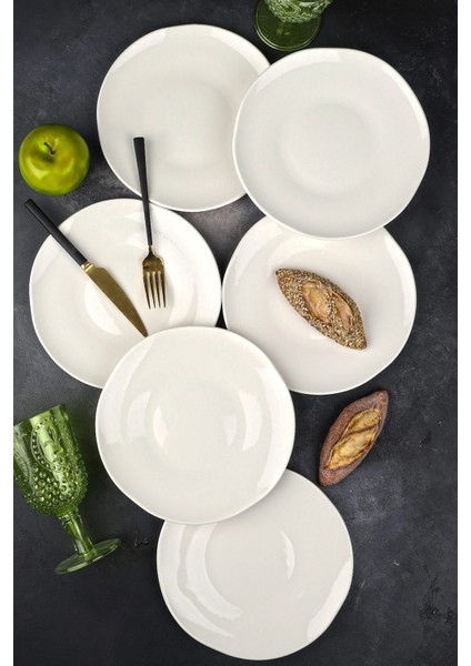 Seashell 6'lı Porselen 23 cm Servis Tabak